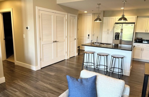 Manistee Condo | Modern condo on Manistee River just steps away from downtown!