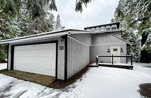 Fish Camp House | Modern duplex cabin with fireplace, balcony, & EV charger plus mountain views