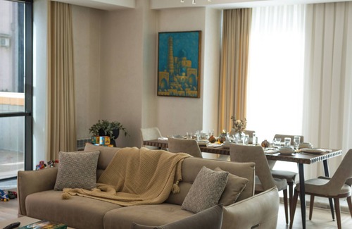 Dushanbe Apartment | Modern Luxe Retreat: City-Centre Living with Stunning Panoramic Deck Views
