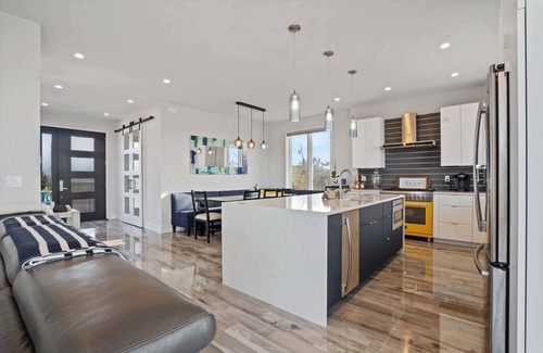 Southold House | Modern North Fork Haven: Beachfront, Heated Pool