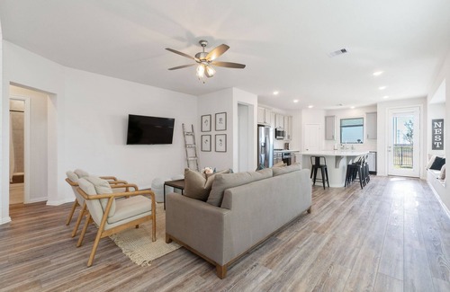 Cypress House | Modern Retreat with Game Room & Greenbelt Views - 60 day min stay
