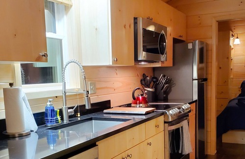 Whippleville Cabin | Modern Tiny Home Cabin Deux w./ Hot Tub next to Titus Mtn Ski & Malone