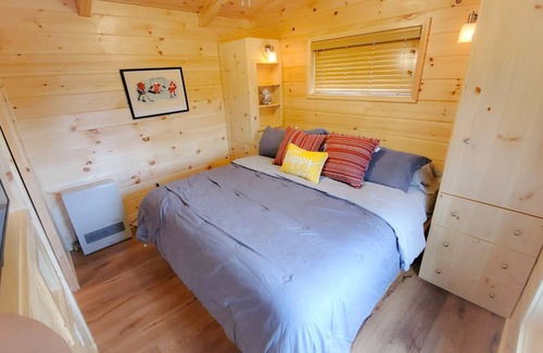 Malone Cabin | Modern Tiny Home Cabin w/ Hot Tub next to Titus Mtn Ski & Malone Golf Club