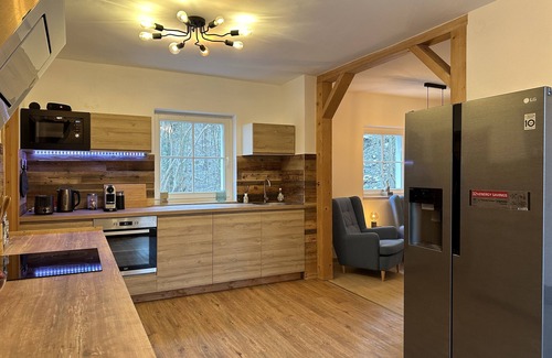 Buhlau/Weier Hirsch House | Modern vacation home/chalet with forest view in Dresden