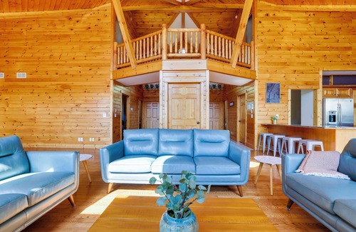 White Haven House | Mountain Chalet ~ Heated Pool and Spa ~ Sauna ~ Gorgeous Views ~ 2 Fire Pits