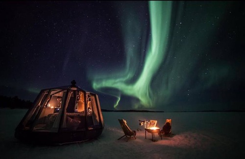 Jokkmokk Municipality Cabin | Mountain Glass Room Luxury getaway for 2 wild nature experience in Sweden