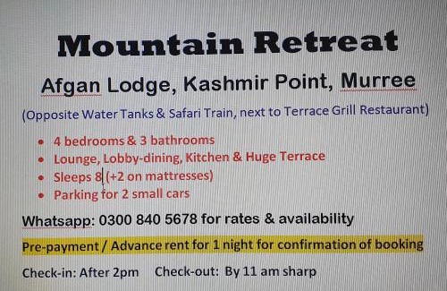 Murree House | Mountain Retreat at Afgan Lodge