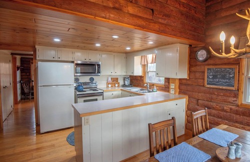 Lansing Cabin | Mountain Top Cabin! Hot tub + Fireplace + Dog Friendly