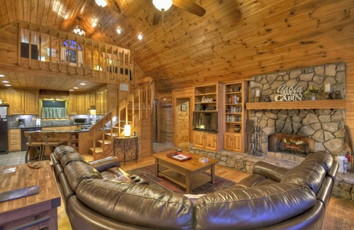Morganton Cabin | Mountain View, Hot Tub, Large Deck, Fire Pit Area