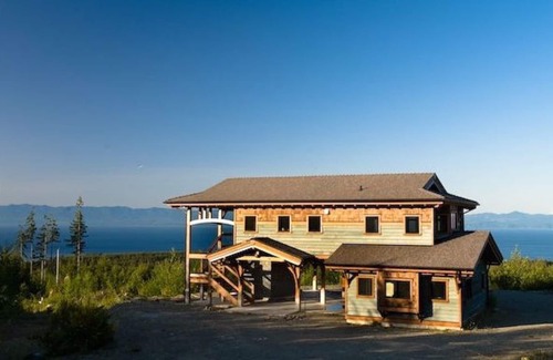 Juan de Fuca Electoral Area House | Mystic Beach Vacation Home-Oceanview modern timberframe with hot tub