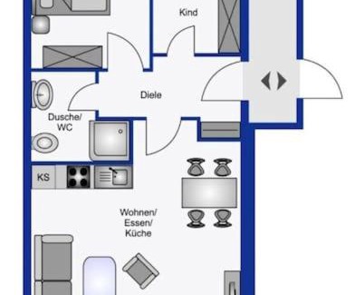 Bensersiel Apartment | Nah am Strand in Bensersiel, Wooge 45