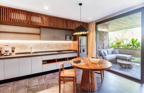 Zama Apartment | Nature-inspired studio with balcony, kitchenette, & pools - near beach