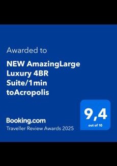 Athens City Centre Apartment | NEW AmazingLarge Luxury 4BR Suite/1min toAcropolis