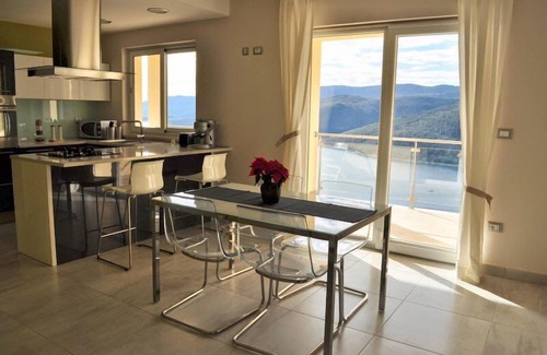 Rabac Apartment | New apartment (128m2), terrace, sea view, A/C, Free Wifi & parking