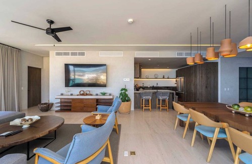 El Medano Ejidal Condo | New Beachfront Penthouse! Amazing Views of Medano Bay-2 Bedroom Plus Den in Cabo