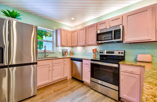 South Pinellas Community Council House | NEW! Pretty-n-Pink MidCentury Mod Pool/Beach Home