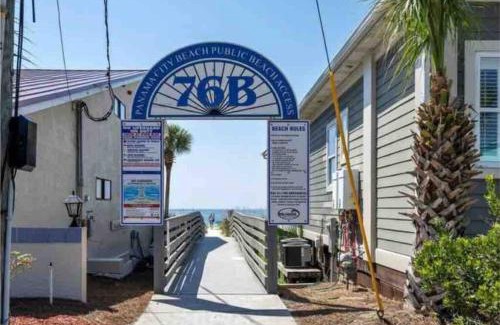 West Panama City Beach House | NEW! Steps To White Sand Beaches! Pool & Grill! 2BR 2BA