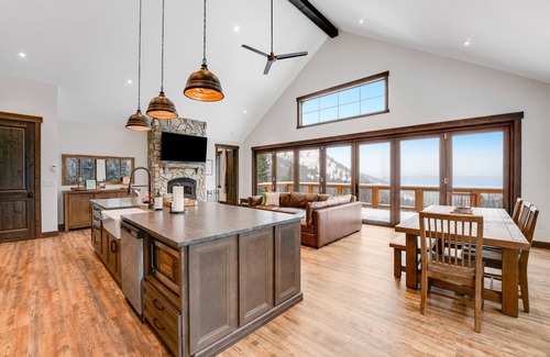 Dayton House | Newly built mountain home with water views, balcony, two kitchens, & W/D