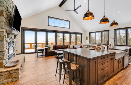 Dayton House | Newly built mountain home with water views, balcony, two kitchens, & W/D