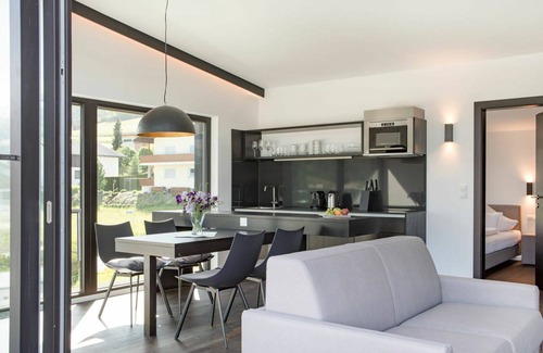 Telfes im Stubai Apartment | Nice apartment for 4 guests with pool, WIFI, TV, terrace, pets allowed and parking