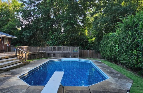 Columbus House | North Columbus POOL HOUSE: near Uptown Columbus, Civic Center, & Ft. Moore