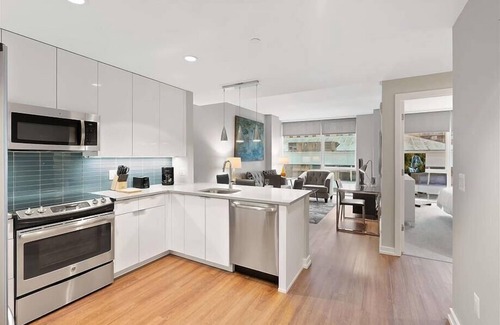 Central Village Apartment | nr Boston 1BR Getaway in Brookline Village | Covered Parking & Equipped Gym