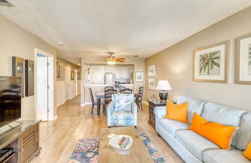 Isle of Palms Villa | Ocean-view villa at beachfront complex with pool - walk to golf, dining, & more