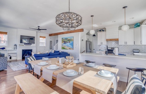 Nelscott House | Ocean Views from 3-Level Olivia Beach Home with Bonus Room, Hot Tub, Large Deck!