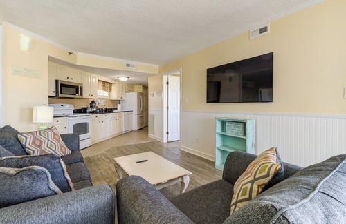 Wrightsville Beach Condo | Ocean Views, Balcony, Pool, STEPS to Beach Restaurants Shops
