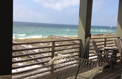 Navarre Beach House | OCEANFRONT 4 BR HOUSE, 20 STEPS TO BEACH! 2 HUGE OCEANFRONT DECKS. RENTING 2019