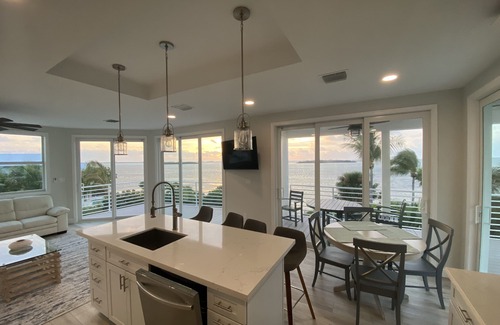 Cutthroat Harbor Estates House | Oceanfront Oasis with Private Heated Pool and Dock. Beautiful Newer Build!