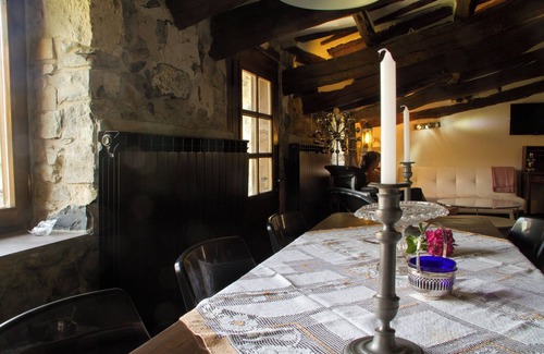 Munilla Cottage | Old house in the mountain made of stone, rock and wood. Private garden and barbecue
