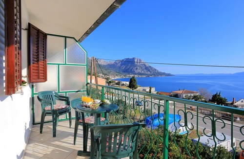Podaca Apartment | One bedroom apartment with balcony and sea view Podaca, Makarska (A-11588-c)