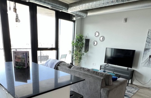 Downtown Winnipeg Apartment | One Bedroom Over Looking the City Laundry Wifi Office Space