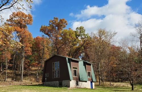 Iowa County House | One-of-a-kind house on 240 acres w/prairie, woods & trout-stream - pet-friendly