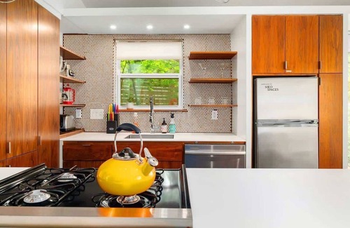 South River City House | Orange Crush | SoCo Mid-Century Pet Retreat