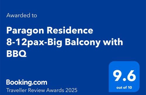 Central District Apartment | Paragon Residence 8-12pax-Big Balcony with BBQ