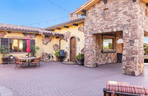 Temecula House | Patio, Fireplace & Soaking Tub | The Casita on 12-Acre Temecula Vineyard Estate