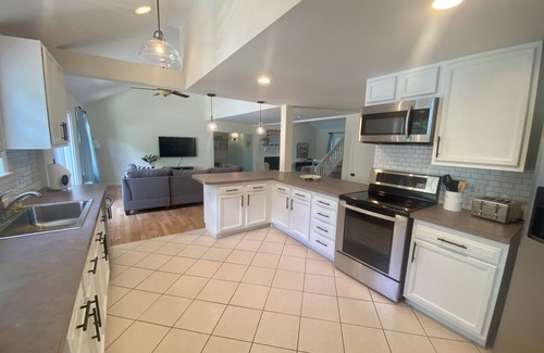 Myrtle Grove House | Peaceful private pool home dog friendly sleeps 8. large private lot fully fenced