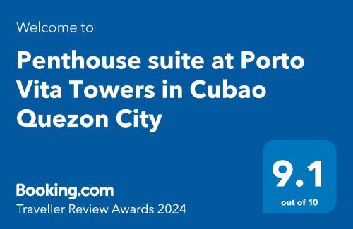 Socorro Apartment | Penthouse suite at Porto Vita Towers in Cubao Quezon City