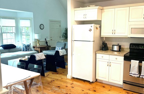 Nantucket Town Cottage | Pet friendly cottage in town on quiet paved street- AC, Wifi, Laundry, Parking
