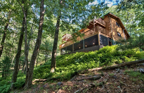 Swiftwater Cabin | Pet Friendly Private Log Cabin - Great Wolf, Kalahari, Camelback, Pocono Raceway