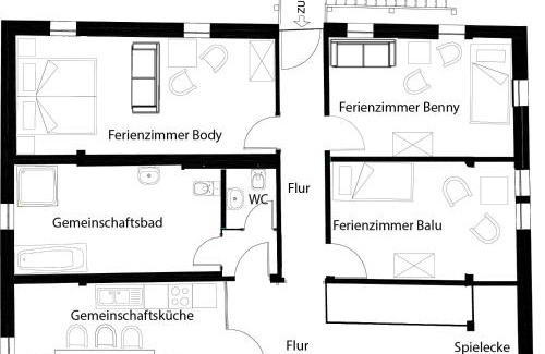 Seifhennersdorf House | Pferdehof am Burgsberg, Ferienzimmer, Monteurzimmer