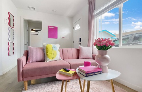 University Heights Cottage | Pink Paradise: Barbie-Themed Cottage Rental for a Whimsical Getaway!