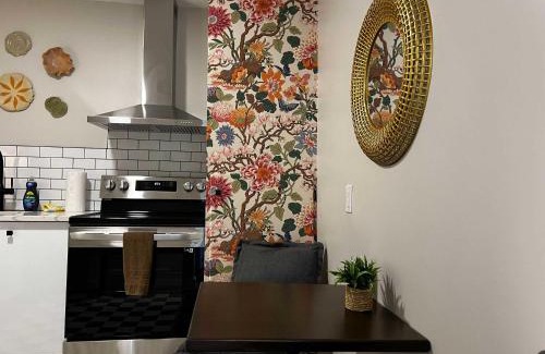 Downtown Apartment | Pink Sunrise Energetic Studio #7 at Ports on Portland, King Bed and Bold Decor