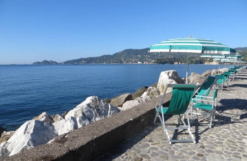Rapallo Apartment | Portofino view, exclusive apartment with terrace by the sea and private beach