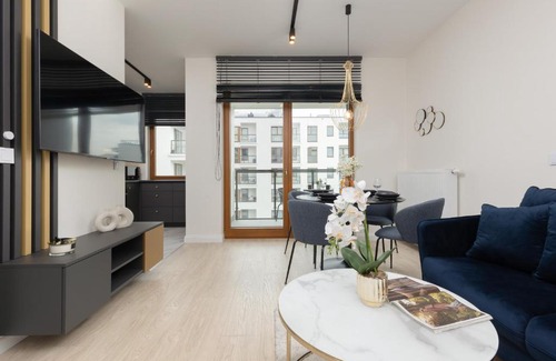 Mokotow Apartment | Pozytywny Mokotów Apartment with Balcony Warsaw by Noclegi Renters