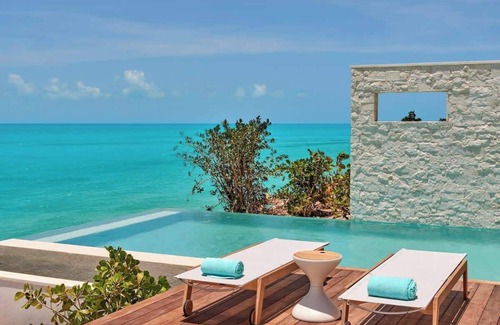 Providenciales Villa | Private Oceanfront Luxury | Infinity Pool + Slide