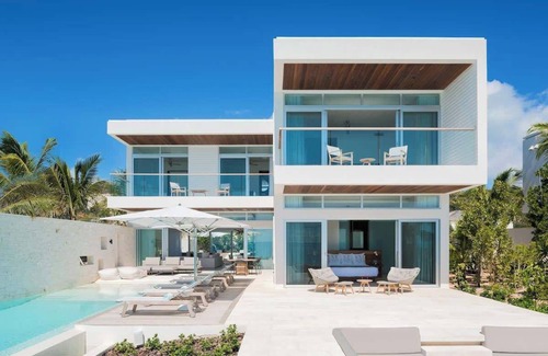 Providenciales Villa | Private Oceanfront Luxury | Infinity Pool + Slide