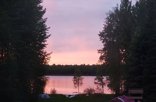 Regional District of Fraser-Fort George House | Private 5 Acre Campsite Setting with Rustic Log Cabin